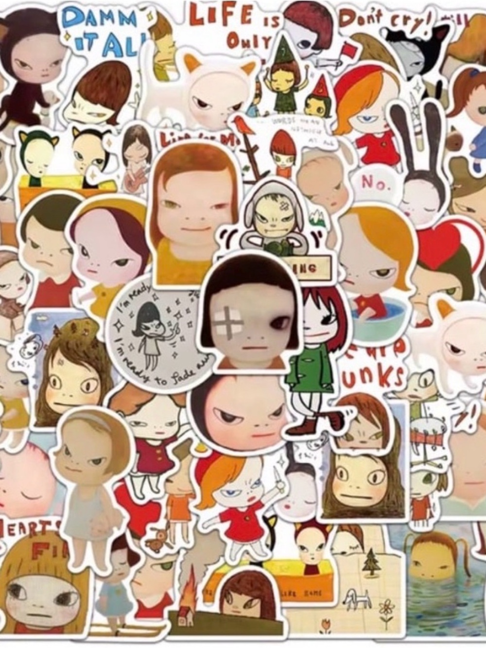 Yoshitomo Nara Stickers, pack of 50